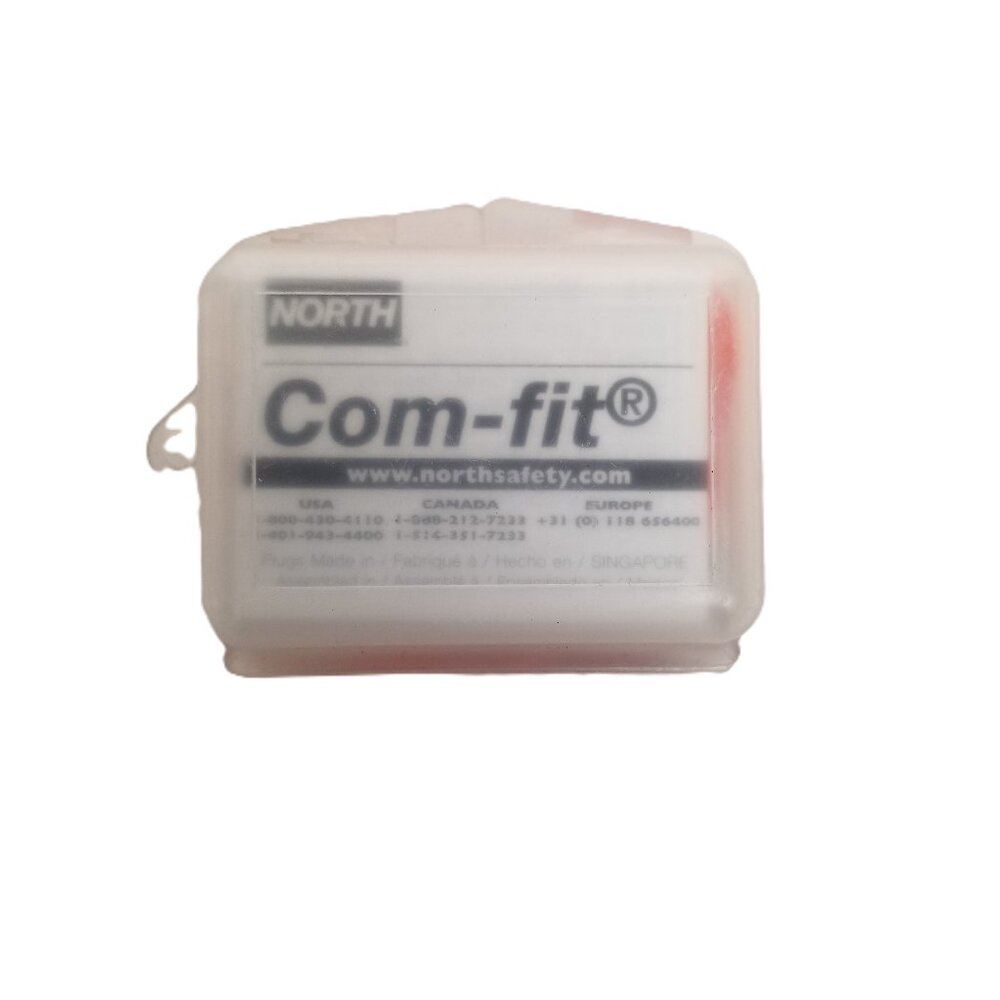 North Comfit Reusable Ear Plugs Corded Safety Case Orange